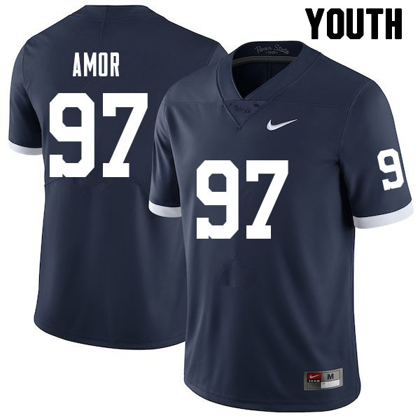 NCAA Nike Youth Penn State Nittany Lions Barney Amor #97 College Football Authentic Navy Stitched Jersey PMU4698IY